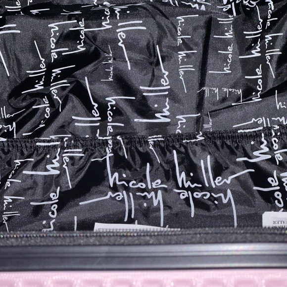 Nicole miller corral pink travel carry on luggage suitcase 10”*14”*7 price drop - Picture 7 of 11